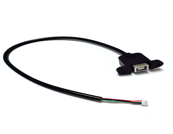 USB BM4P shielded cable with ear connection PH2.0-4P