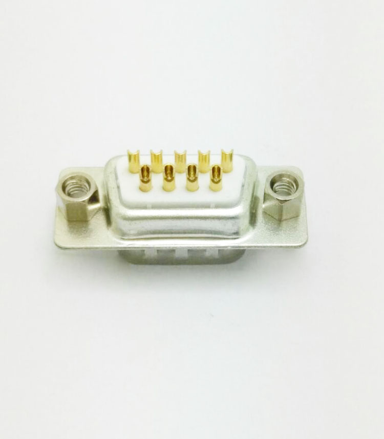 DB-9P (male) Rear Rivet Nut Wire Bond Type Needle White Glue Connector