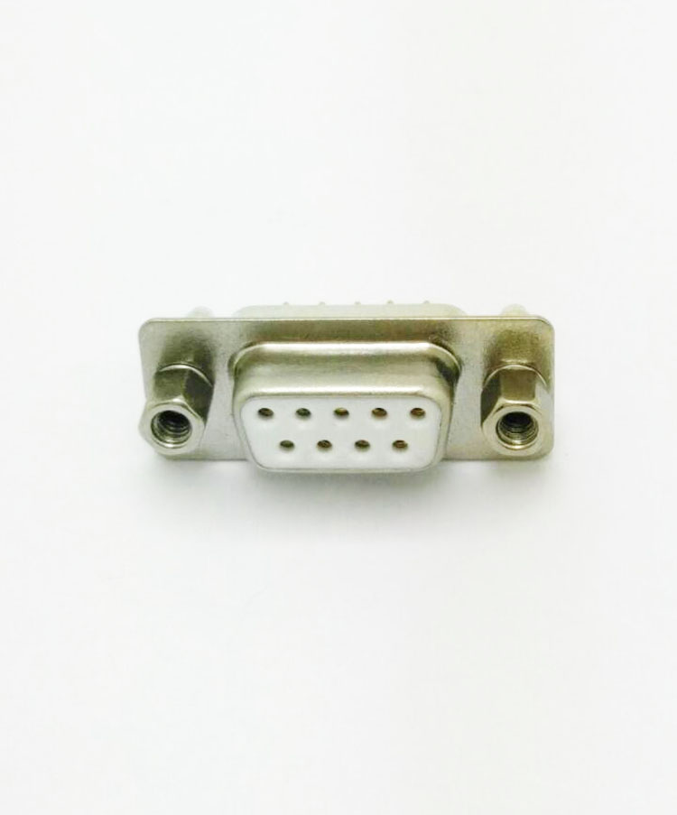 DMS-9P (female) Front Lock Nut Rear Rivet Screw Needle White Glue Connector
