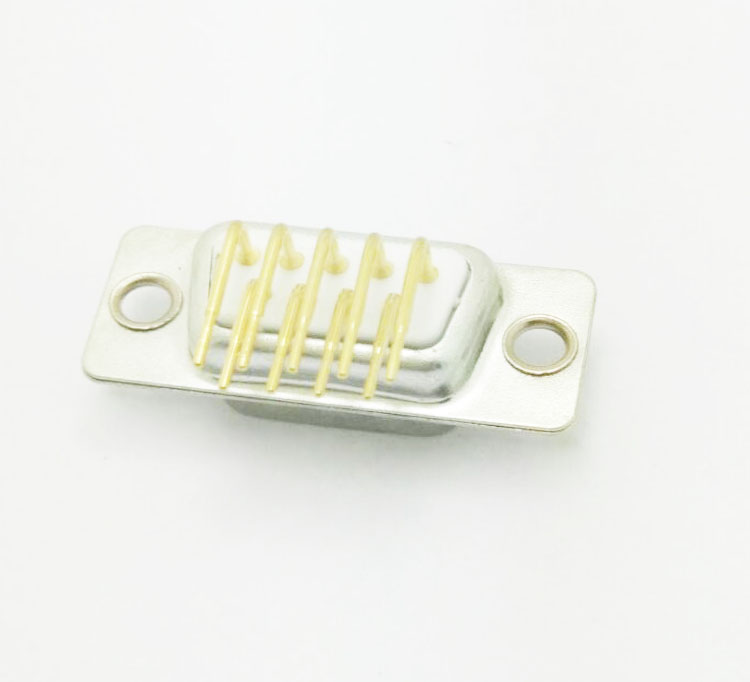 DMS-9P (male) Light Hole Curved Plug Needle White Glue Connector