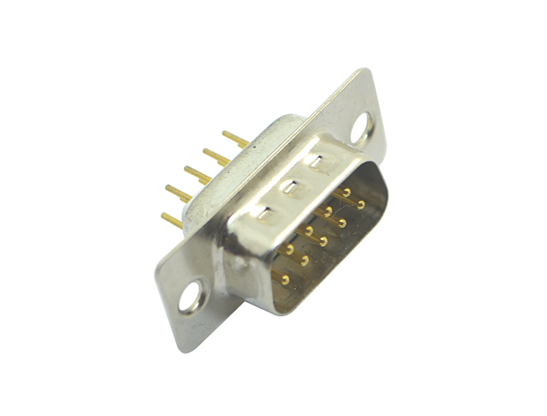 DMS-9P Male Plug Plain Hole Turning Contact Gold Plated