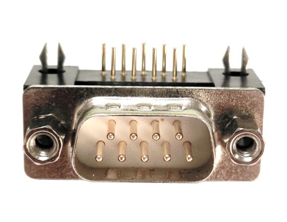DMR-9P Male Rivet Lock Full Gold Needle Connector