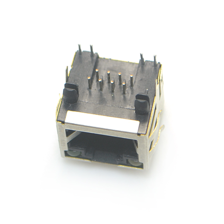 RJ45-8P8C with light on top with spring bent plug