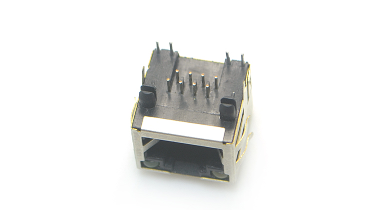 RJ45-8P8C with light on top with spring bent plug