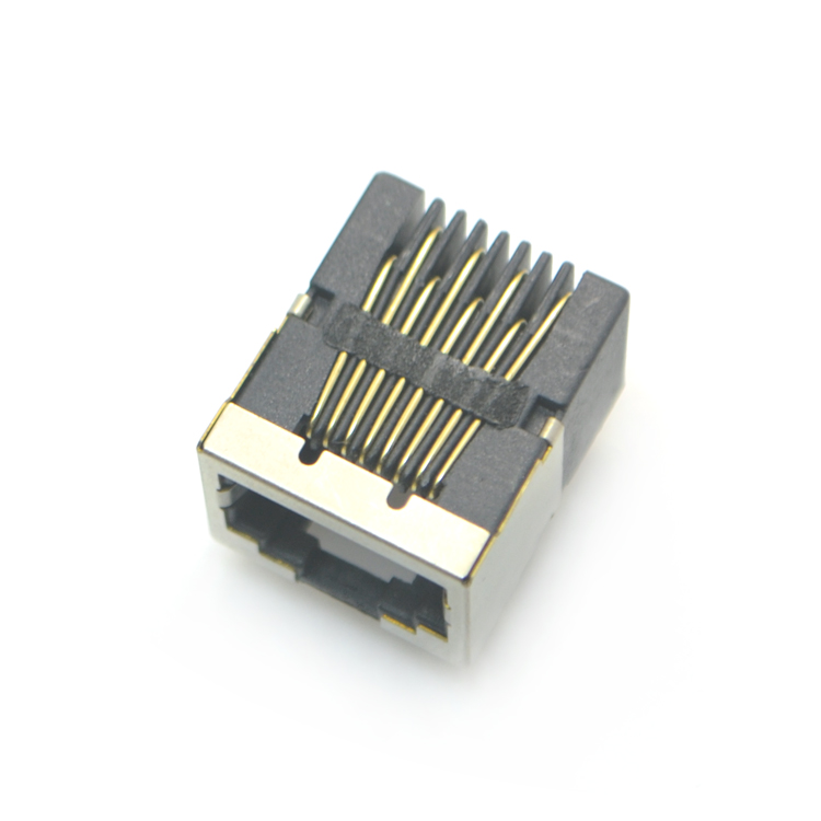 RJ45-8P8C Half-covered angled plug