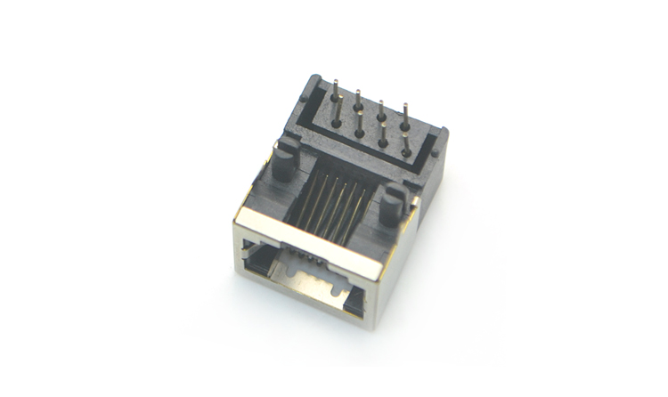 RJ45-8P8C Half-covered angled plug