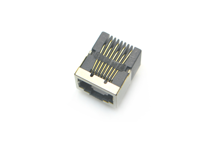 RJ45-8P8C Half-covered angled plug