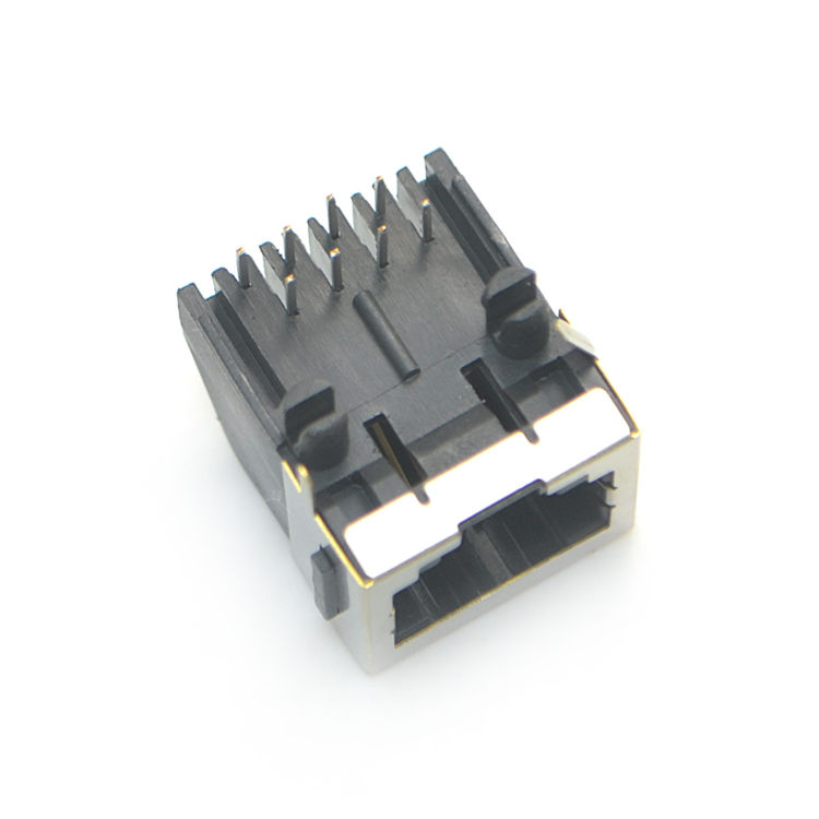 RJ45-8P8C Half package with ear angle plug