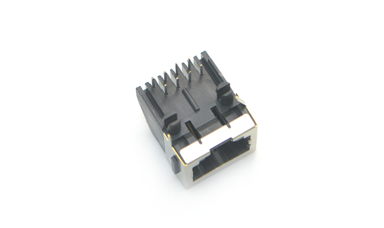 RJ45-8P8C Half package with ear angle plug