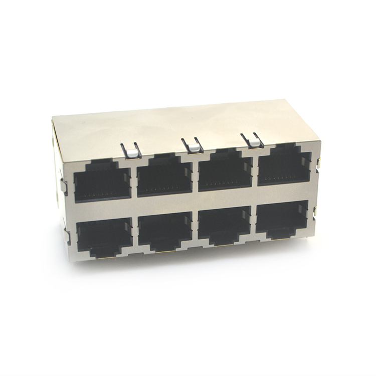 RJ45-8P8C 2x4 angled connector