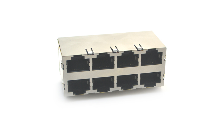 RJ45-8P8C 2x4 angled connector