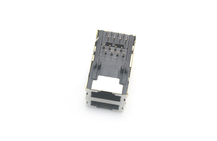 RJ45-8P8C 2x1 angled connector