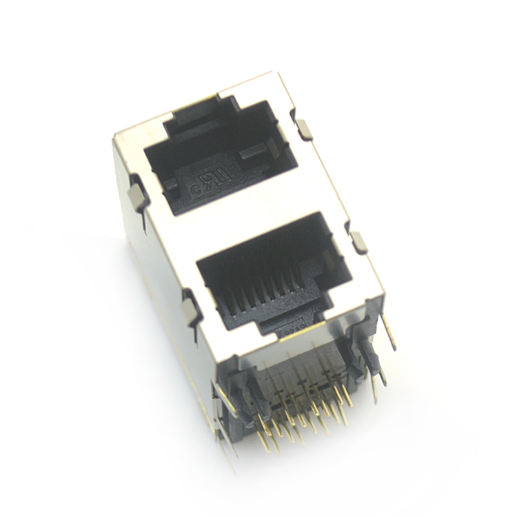 RJ45-8P8C 2x1 angled connector