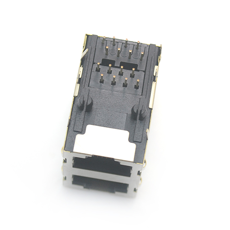 RJ45-8P8C 2x1 angled connector