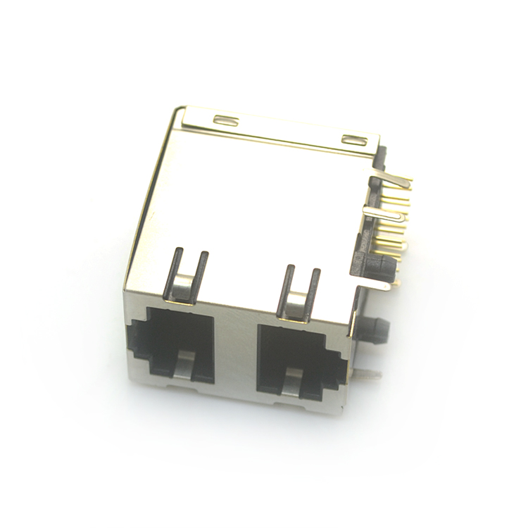 RJ45-8P8C 2x1 angled connector